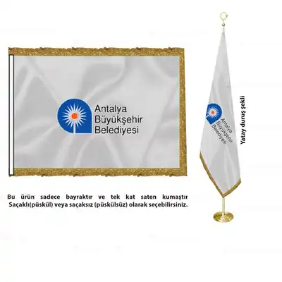 Antalya Bykehir Belediyesi Saten Makam Bayra