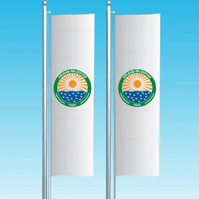Glba Belediyesi Dikey ekilen Bayraklar