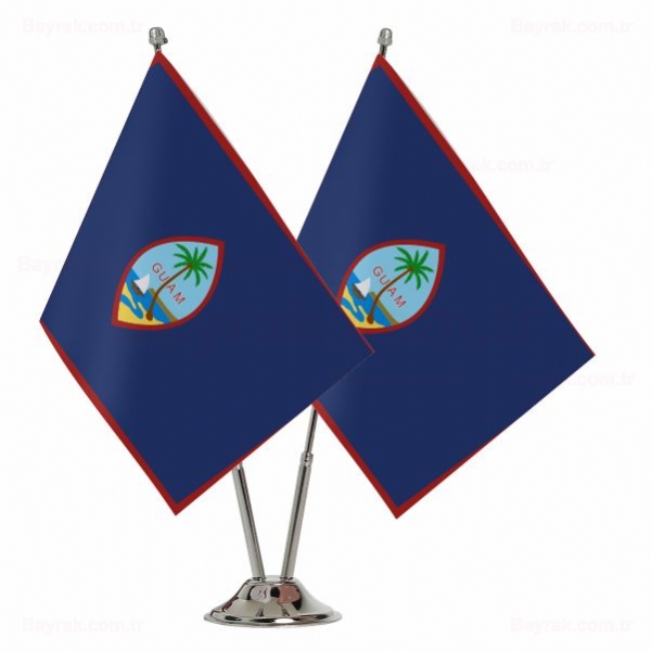 Guam 2 li Masa Bayraklar