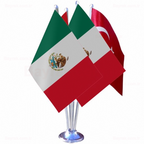Meksika 4 l Masa Bayrak