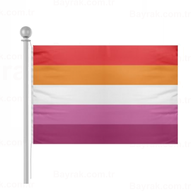Orange And Pink Lesbian Bayrak