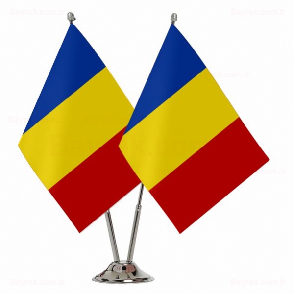 Romanya 2 li Masa Bayraklar