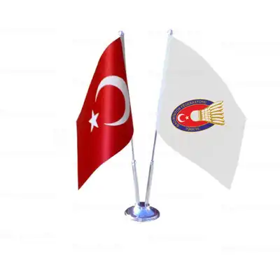Trkiye Badminton Federasyonu 2 li Masa Bayraklar