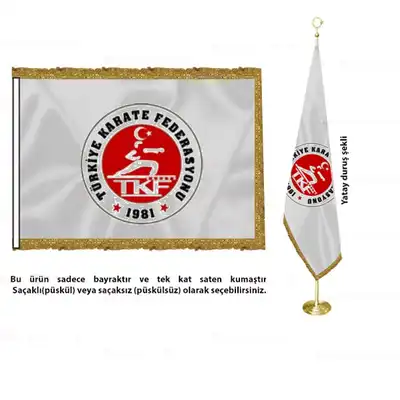 Trkiye Karate Federasyonu Saten Makam Bayra