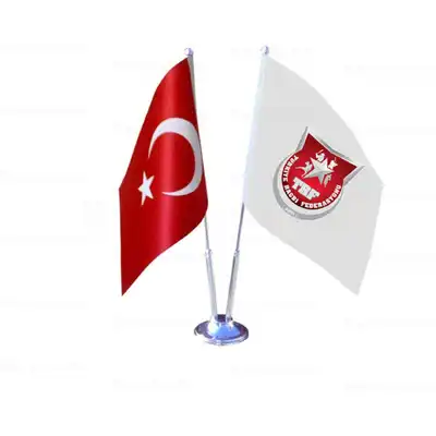 Trkiye Ragbi Federasyonu 2 li Masa Bayraklar