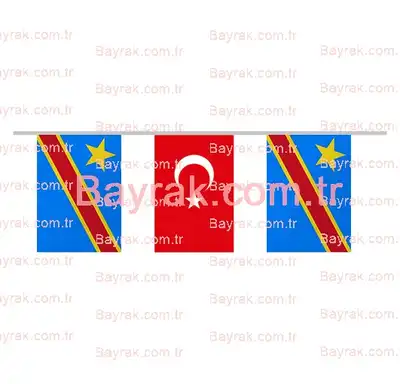 Kongo Demokratik Cumhuriyeti pe Dizili Bayraklar