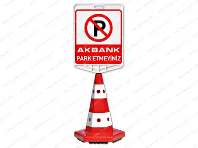 Akbank Park Etmeyiniz Logo ift Taraf Bask Kedi Gzl Arlkl Koni Seti