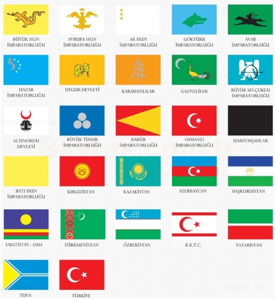 27 li Trk Devlet Bayraklar