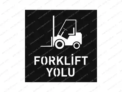 Boyama ablonu Forklift Yolu Alminyum 100x100cm