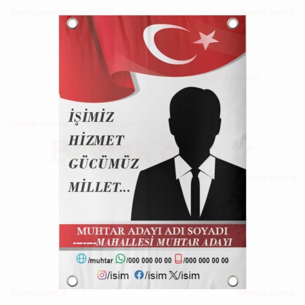 40x60 Vinil Branda Muhtar Aday Afii