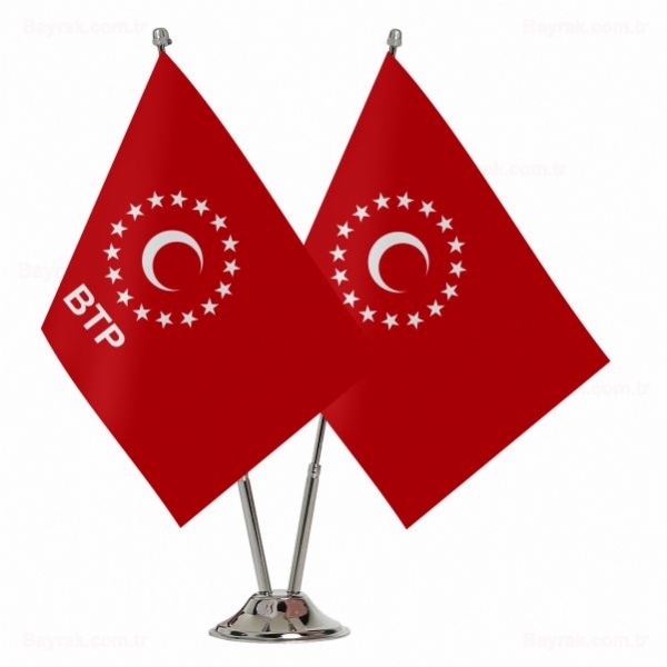 Bamsz Trkiye Partisi 2 li Masa Bayraklar