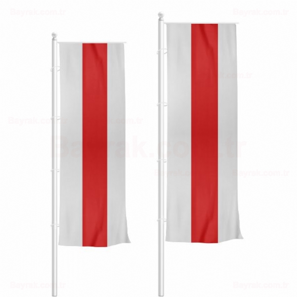 Beyaz Krmz Beyaz Dikey ekilen Bayrak