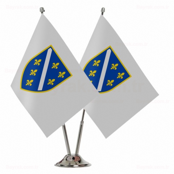 Bosna Hersek Cumhuriyeti 2 li Masa Bayraklar
