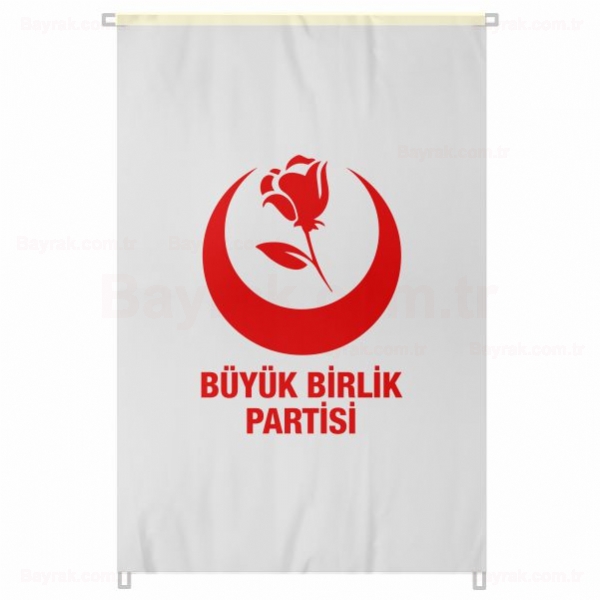 Byk Birlik Partisi Bina Boyu Bayrak