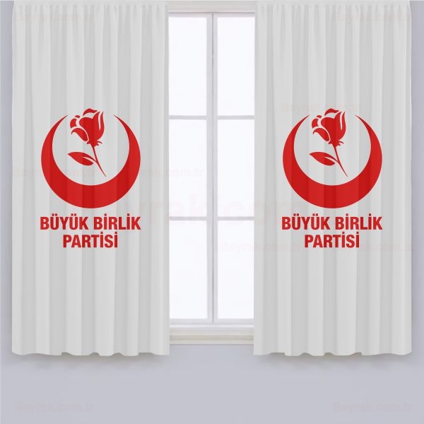 Byk Birlik Partisi Saten Gnelik Perde