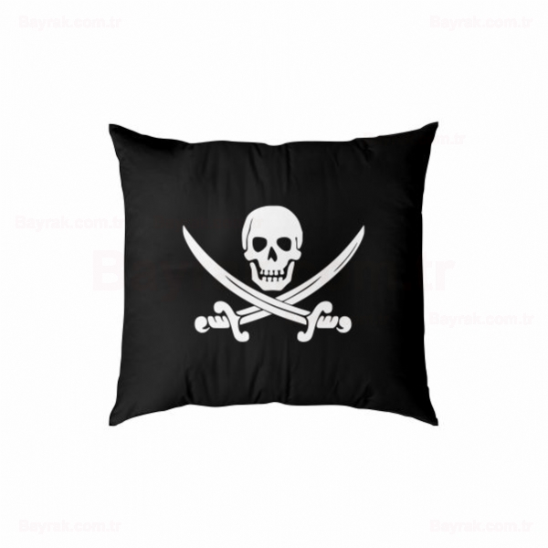 Calico Jack Jolly Roger Dijital Baskl Yastk Klf