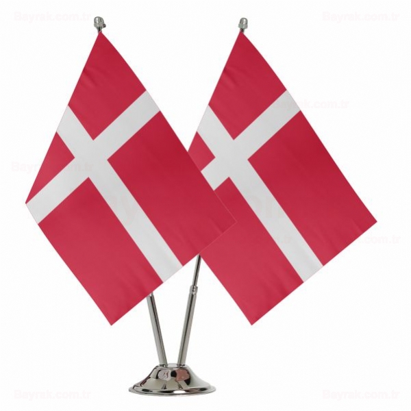 Danimarka 2 li Masa Bayraklar