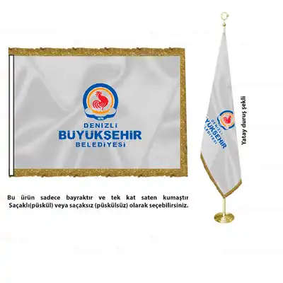 Denizli Bykehir Belediyesi Saten Makam Bayra