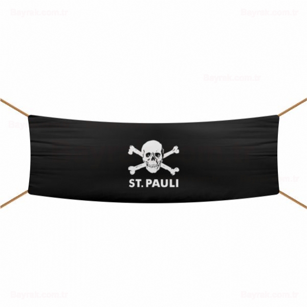 FC St Pauli skull and Crossbones Afi ve Pankartlar