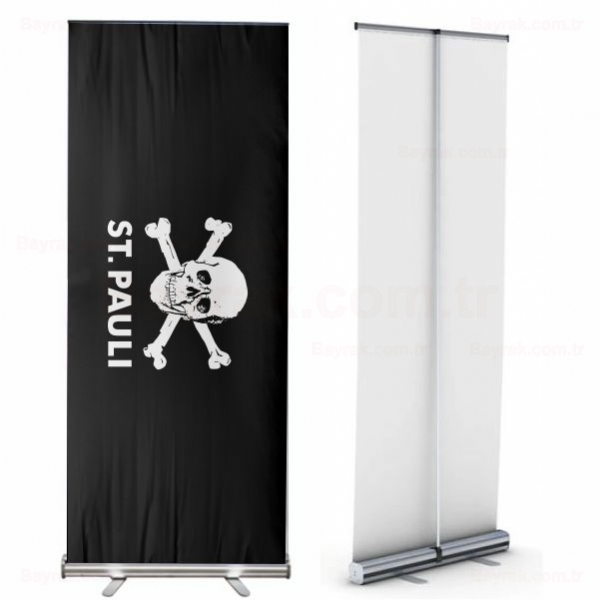 FC St Pauli skull and Crossbones Roll Up Banner