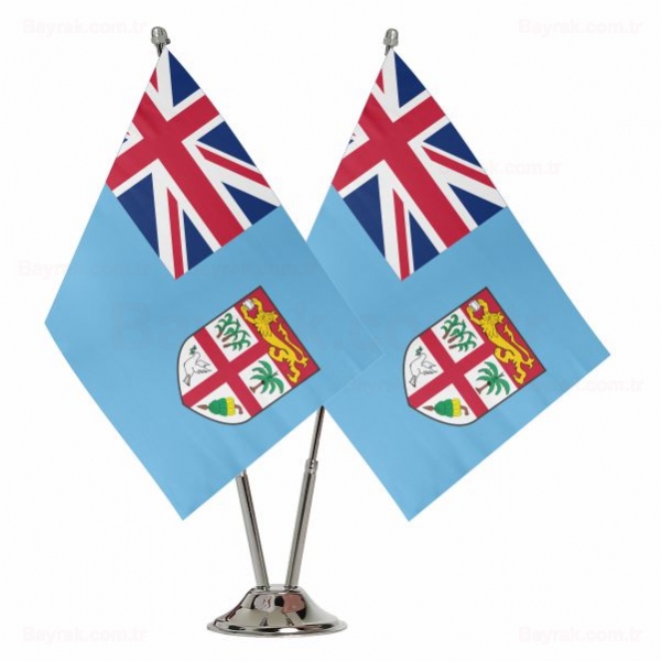 Fiji 2 li Masa Bayraklar