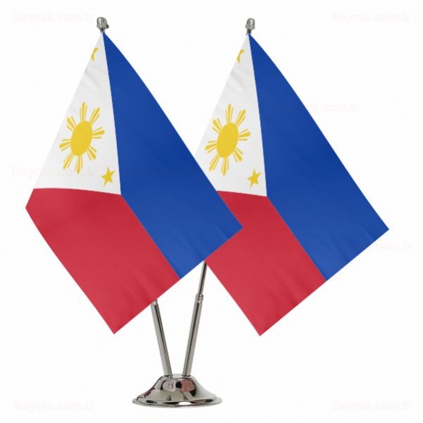 Filipinler 2 li Masa Bayraklar