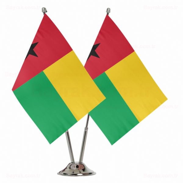 Gine Bissau 2 li Masa Bayraklar