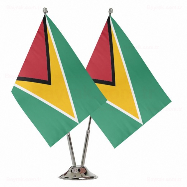 Guyana 2 li Masa Bayraklar