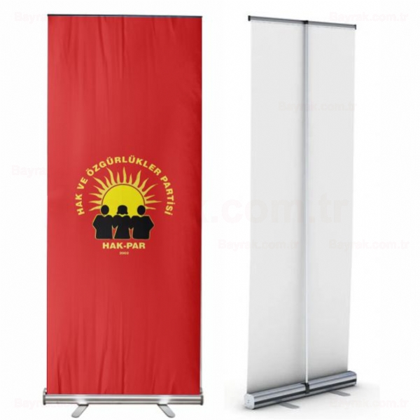 Hak ve zgrlkler Partisi Krmz Roll Up Banner