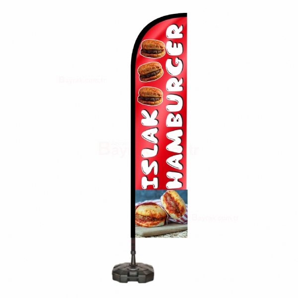 Islak Hamburger Plaj Bayraklar
