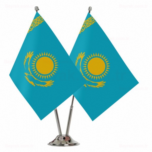 Kazakistan 2 li Masa Bayraklar