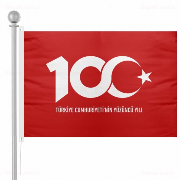 Krmz Trkiye Cumhuryetinin 100.Yl Bayrak