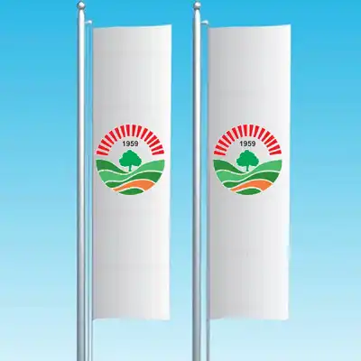 Kofaz Belediyesi Dikey ekilen Bayraklar