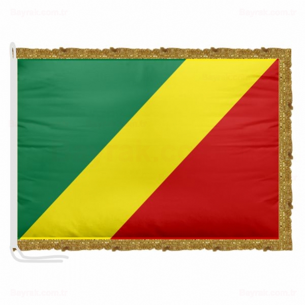 Kongo Cumhuriyeti Saten Makam Bayrak