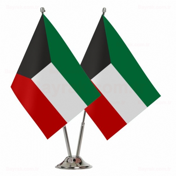 Kuveyt 2 li Masa Bayraklar