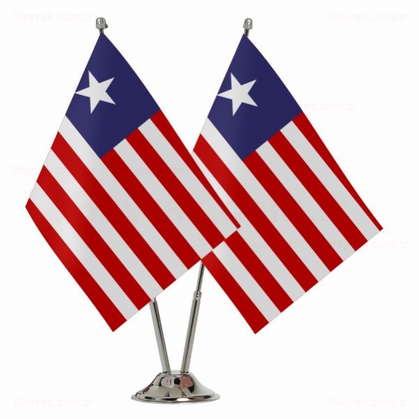 Liberya 2 li Masa Bayraklar