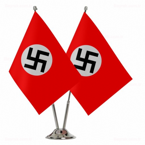 Nazi Almanyas 2 li Masa Bayraklar