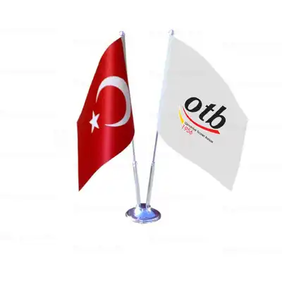 Osmaniye Ticaret Borsas 2 li Masa Bayraklar