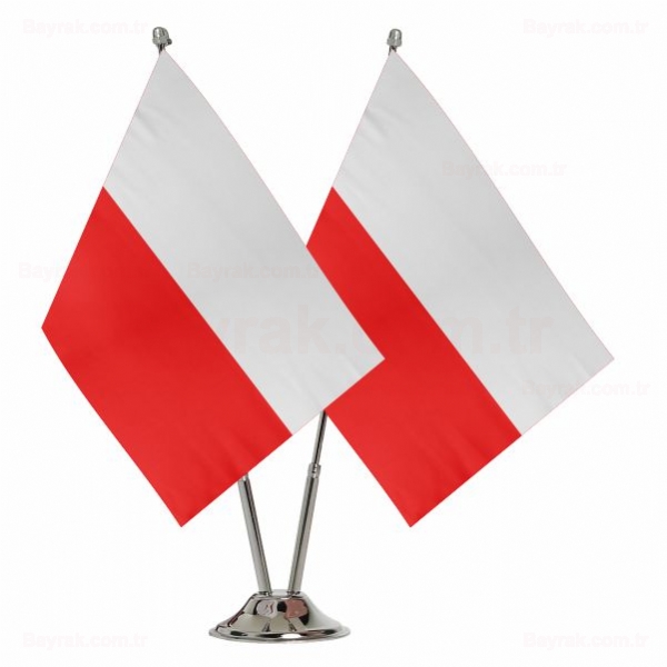 Polonya 2 li Masa Bayraklar