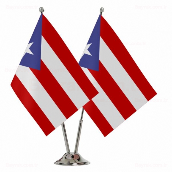 Porto Riko 2 li Masa Bayraklar