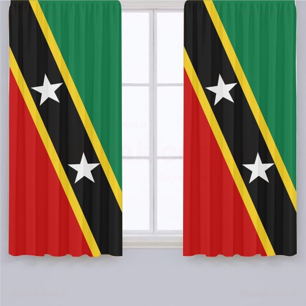 Saint Kitts ve Nevis Saten Gnelik Perde