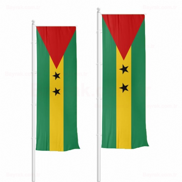 Sao Tome ve Principe Dikey ekilen Bayrak