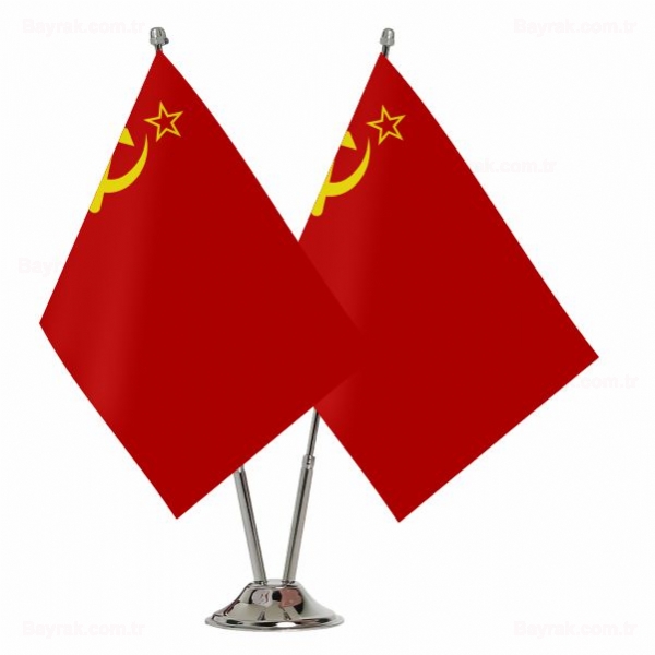 Sovyetler Birlii 2 li Masa Bayraklar