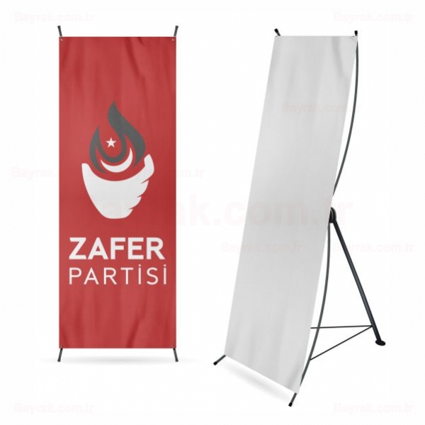 Zafer Partisi Krmz Dijital Bask X Banner