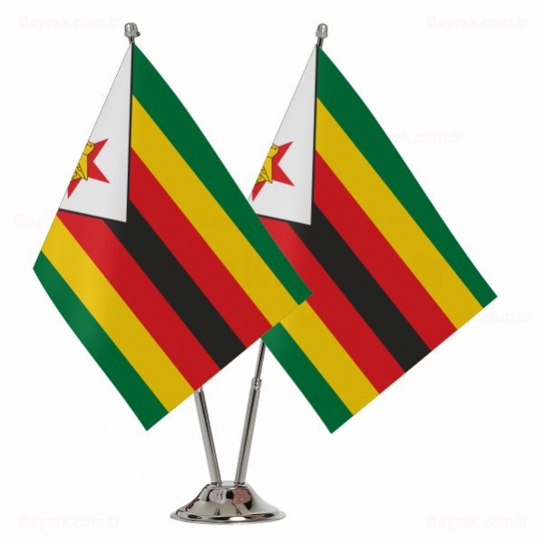 Zimbabve 2 li Masa Bayraklar