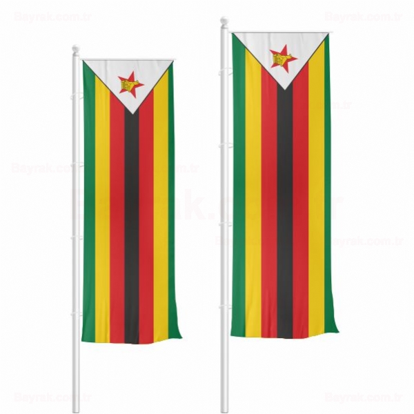 Zimbabve Dikey ekilen Bayrak