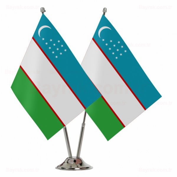 zbekistan 2 li Masa Bayraklar